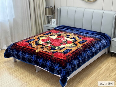 STARGOLD Single Ply Raschel Premium Quality Blanket Two Side Color 220CM &times; 240CM 10 LBS, Polyester Fabric Materials, SG-BL2050