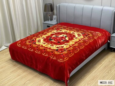 STARGOLD Single Ply Raschel Premium Quality Blanket Two Side Color 220CM &times; 240CM 10 LBS, Polyester Fabric Materials, SG-BL2050