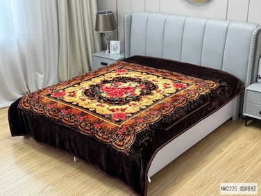 STARGOLD Single Ply Raschel Premium Quality Blanket Two Side Color 220CM &times; 240CM 10 LBS, Polyester Fabric Materials, SG-BL2050