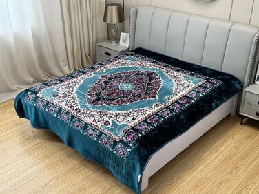 STARGOLD Single Ply Raschel Premium Quality Blanket Two Side Color 220CM &times; 240CM 10 LBS, Polyester Fabric Materials, SG-BL2050