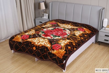 STARGOLD Single Ply Raschel Premium Quality Blanket Two Side Color 220CM &times; 240CM 10 LBS, Polyester Fabric Materials, SG-BL2050