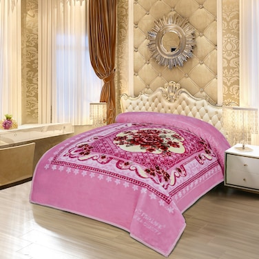 STARLIFE Double Ply Raschel Premium Quality Blanket 160CM &times; 220CM 9 LBS, 100% SPUN YARN Virgin Polyester Materials, SL-BL5511
