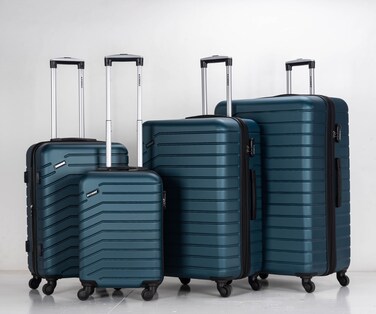 STARGOLD Luggage Set of 4, ABS Hard Shell Suitcase with Expandable Zipper, 360&deg; Spinner Wheels, Number Lock, Lightweight Trolley Travel Bag