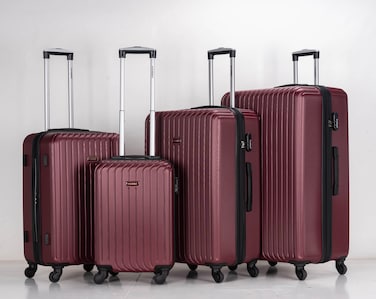 STARGOLD Luggage Set of 4, ABS Hard Shell Suitcase with Expandable Zipper, 360&deg; Spinner Wheels, Number Lock, Lightweight Trolley Travel Bag