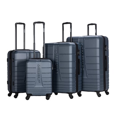 STARGOLD 4 Pack Of Hardside Spinner Number Locked Luggage Trolley