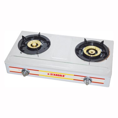 STARGOLD Gas Stove 2 Burners Stainless Steel Auto Ignition Table Top Cooker