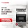 STARGOLD Freestanding Oven with Gas Cooker, 4 Italian SABAF Burners with Stainless Steel Top, Glass Cover Protection, Turbo Fan Gas Oven, Ignition Protection, 60X60cm Turkey