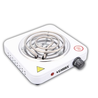 STARGOLD Electric Hot Plate, 1000W Single Burner, Stainless Steel, Variable Temperature Control, Ideal for Home or Office Kitchen