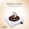 STARGOLD Electric Hot Plate, 1000W Single Burner, Stainless Steel, Variable Temperature Control, Cast Iron Components