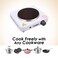 STARGOLD Electric Hot Plate, 1000W Single Burner, Stainless Steel, Variable Temperature Control, Cast Iron Components