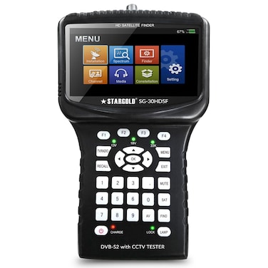STARGOLD Satellite Finder Digital FTA DVB-S/S2 Satellite Signal Meter Detector Receiver with 3 Inch LCD Screen Display