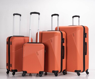 VIPTOUR Set of 4 ABS Trolley Luggage With Number Lock 20/24/28/32 Inches
