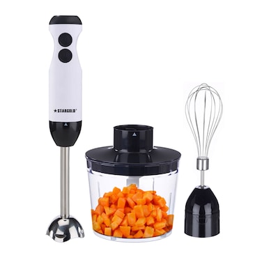 STARGOLD Multi 3-in-1 Hand Blender 400W Stainless Steel Detachable Blades, Whisk &amp; Chopper