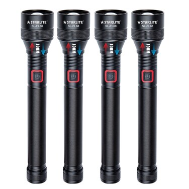مصباح يدوي ليزر قابل لإعادة الشحن من ستارلايف 4 في 1، 20 وات، تقنية ألمانية، بطارية ليثيوم 12000 مللي أمبير/ساعة، مع خاصية التكبير/التصغير، SL-FL60