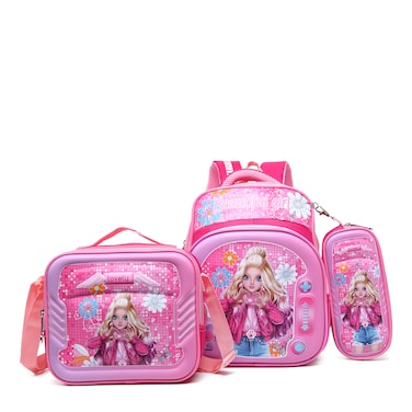 STARGOLD 3-Piece School Backpack Set 12 Inch For Girls Backpack + Lunch Bag + Pencil Case, SG-BP224