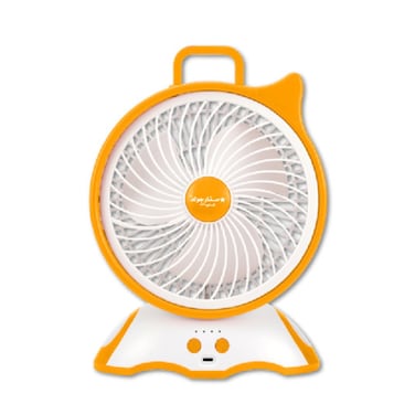 STARGOLD 8 Inch Mini Rechargeable Fan With LED Light White AC/DC
