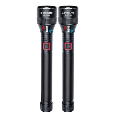 STARLIFE 2 in 1 Combo Rechargeable Laser Flashlight 20W Germany Technology 12000mAh Lithium Battery With Zoomable Function, SL-FL40