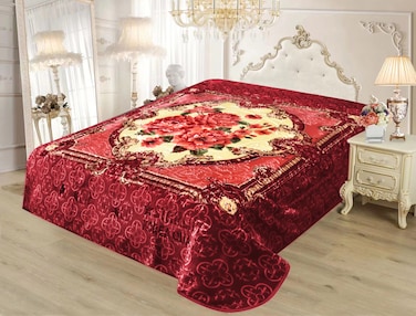 STARLIFE Single Ply Embossed Korea Quality Blanket 12 LBS 100% Polyester Suitable For Winter And Rainy Season 220*240CM, SL-BL4410