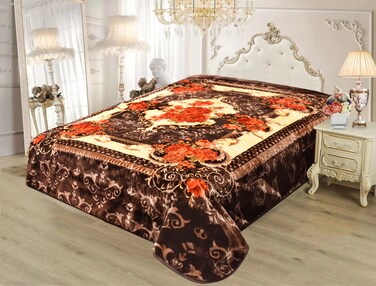 STARLIFE Single Ply Embossed Korea Quality Blanket 11 LBS 100% Polyester Suitable For Winter And Rainy Season 220*240CM, SL-BL4409