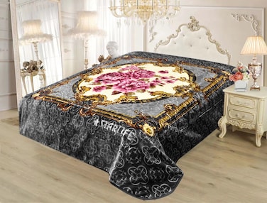 STARLIFE Single Ply Embossed Korea Quality Blanket 12 LBS 100% Polyester Suitable For Winter And Rainy Season 220*240CM, SL-BL4410