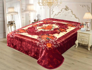 STARLIFE Single Ply Embossed Korea Quality Blanket 11 LBS 100% Polyester Suitable For Winter And Rainy Season 220*240CM, SL-BL4409