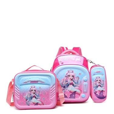 STARGOLD 3-Piece School Backpack Set 12 Inch For Girls Backpack + Lunch Bag + Pencil Case, SG-BP224