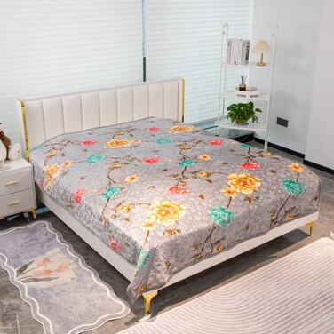 STARGOLD Single Ply Premium Cloudy Blanket Made by 100% Polyester SPUN YARN Obtained from Virgin Polyester Which is Suitable for winter and Rainy Season 155X210CM 5.5LB