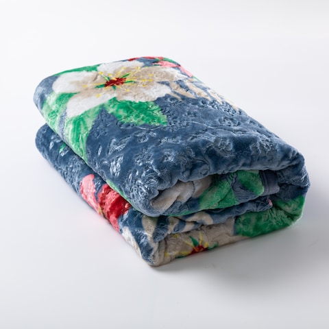 STARGOLD Single Ply Premium Cloudy Blanket Made by 100% Polyester SPUN YARN Obtained from Virgin Polyester Which is Suitable for winter and Rainy Season 155X210CM 5.5LB