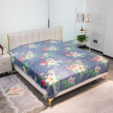 STARGOLD Single Ply Premium Cloudy Blanket Made by 100% Polyester SPUN YARN Obtained from Virgin Polyester Which is Suitable for winter and Rainy Season 155X210CM 5.5LB