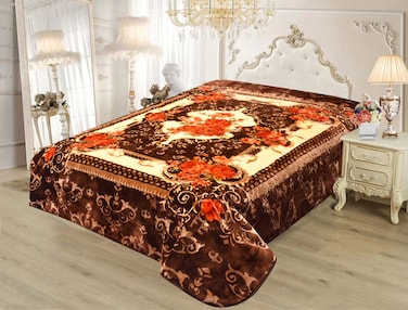 STARLIFE Single Ply Embossed Korea Quality Blanket 11 LBS 100% Polyester Suitable For Winter And Rainy Season 220*240CM, SL-BL4409