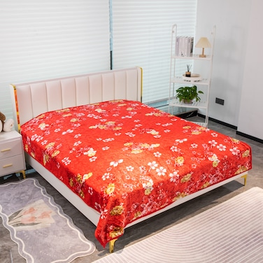 STARGOLD Single Ply Premium Cloudy Blanket Made by 100% Polyester SPUN YARN Obtained from Virgin Polyester Which is Suitable for winter and Rainy Season 155X210CM 5.5LB