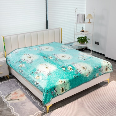 STARGOLD Single Ply Premium Cloudy Blanket Made by 100% Polyester SPUN YARN Obtained from Virgin Polyester Which is Suitable for winter and Rainy Season 200X235CM 5.5LB