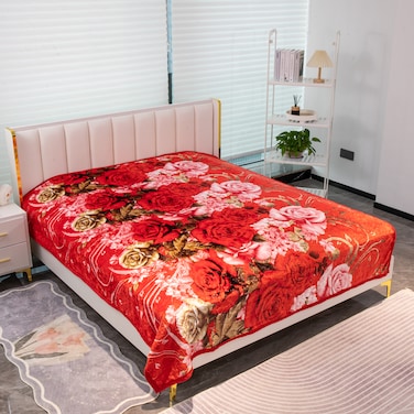 STARGOLD Single Ply Premium Cloudy Blanket Made by 100% Polyester SPUN YARN Obtained from Virgin Polyester Which is Suitable for winter and Rainy Season 200X235CM 5.5LB