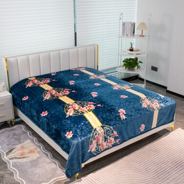 STARGOLD Single Ply Premium Cloudy Blanket Made by 100% Polyester SPUN YARN Obtained from Virgin Polyester Which is Suitable for winter and Rainy Season 200X235CM 5.5LB