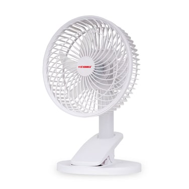 STARGOLD 8 Inch Rechargeable Table Fan Clip Fan Ceiling Fan With LED Light