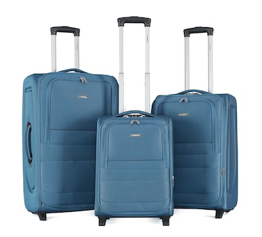 STARLIFE 3Pcs Light Weight Fabric Polyester Trolley Luggage 2 Wheels With Number Lock 20,24,28 Inches