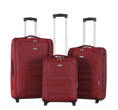 STARLIFE 3Pcs Light Weight Fabric Polyester Trolley Luggage 2 Wheels With Number Lock 20,24,28 Inches