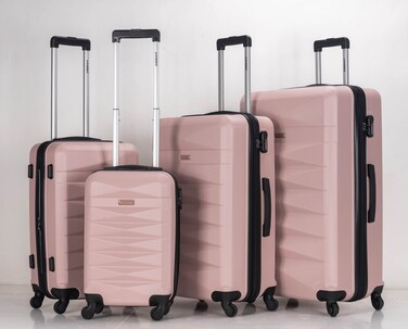 STARGOLD Luggage Set of 4, ABS Hard Shell Suitcase with Expandable Zipper, 360&deg; Spinner Wheels, Number Lock, Lightweight Trolley Travel Bag