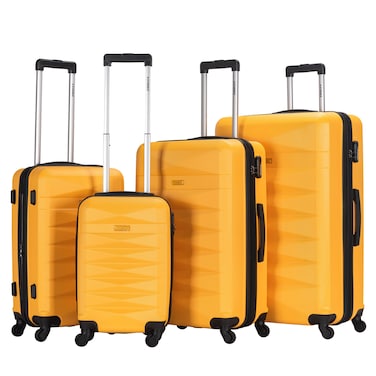 STARGOLD Luggage Set of 4, ABS Hard Shell Suitcase with Expandable Zipper, 360&deg; Spinner Wheels, Number Lock, Lightweight Trolley Travel Bag