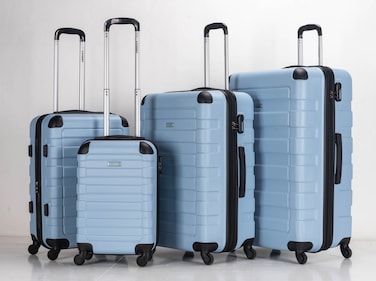 STARGOLD Luggage Set of 4, ABS Hard Shell Suitcase with Expandable Zipper, 360&deg; Spinner Wheels, Number Lock, Lightweight Trolley Travel Bag