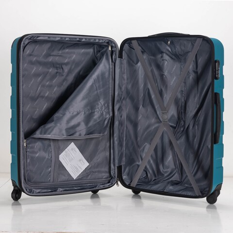 STARGOLD 4 Pack Of Hardside Spinner Number Locked Luggage Trolley