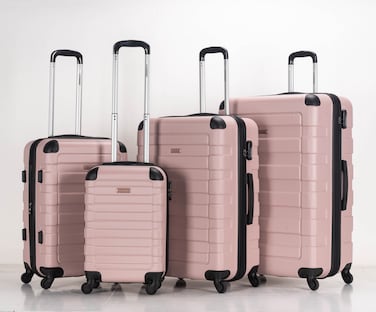 STARGOLD Luggage Set of 4, ABS Hard Shell Suitcase with Expandable Zipper, 360&deg; Spinner Wheels, Number Lock, Lightweight Trolley Travel Bag