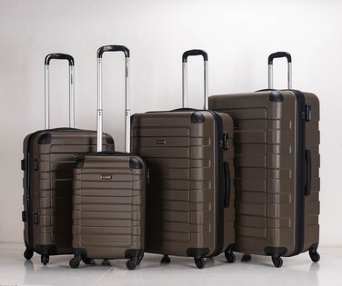 STARGOLD Luggage Set of 4, ABS Hard Shell Suitcase with Expandable Zipper, 360&deg; Spinner Wheels, Number Lock, Lightweight Trolley Travel Bag