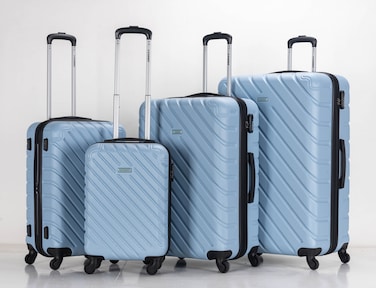 STARGOLD Luggage Set of 4, ABS Hard Shell Suitcase with Expandable Zipper, 360&deg; Spinner Wheels, Number Lock, Lightweight Trolley Travel Bag