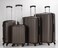 STARGOLD 4 Pack Of Hardside Spinner Number Locked Luggage Trolley