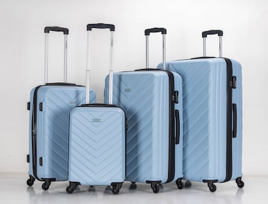 STARGOLD 4 Pack Of Hardside Spinner Number Locked Luggage Trolley