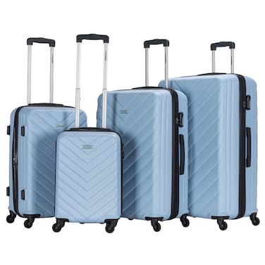 STARGOLD Luggage Set of 4, ABS Hard Shell Suitcase with Expandable Zipper, 360&deg; Spinner Wheels, Number Lock, Lightweight Trolley Travel Bag