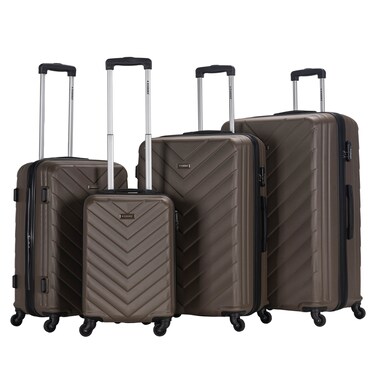 STARGOLD Luggage Set of 4, ABS Hard Shell Suitcase with Expandable Zipper, 360&deg; Spinner Wheels, Number Lock, Lightweight Trolley Travel Bag