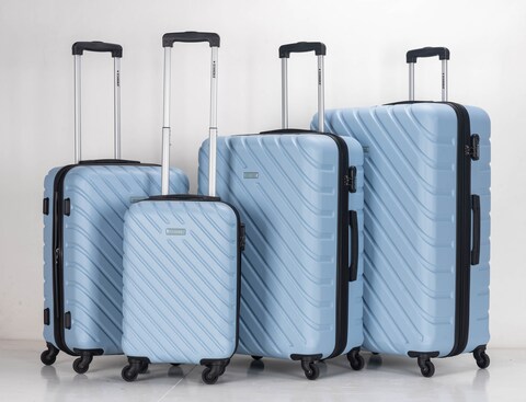 STARGOLD 4 Pack Of Hardside Spinner Number Locked Luggage Trolley