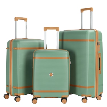 VIPTOUR Luggage Set of 3 PCS PP Softside 8 Wheels Travel Luggage Bag With Strong Zipper 20/24/28 Inches